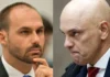 Moraes compartilha com PF provas do STF contra Eduardo Bolsonaro