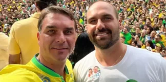 Flávio e Eduardo Bolsonaro culpam Lula e PT por eliminação do Brasil na Copa