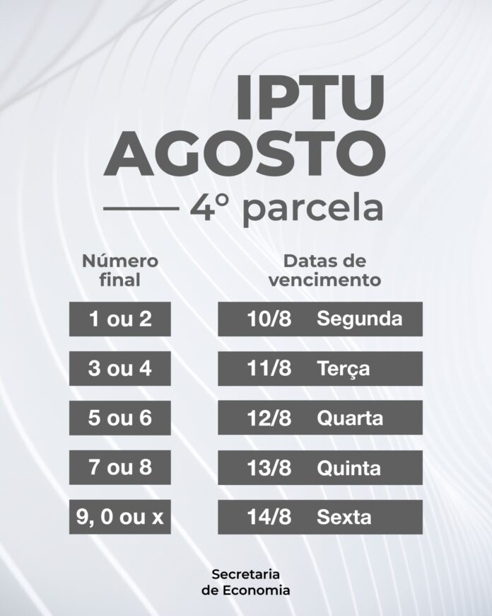 7.8. IPTU 4ª parcela