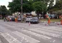 Garis recolhem 20 toneladas de lixo após as eleições